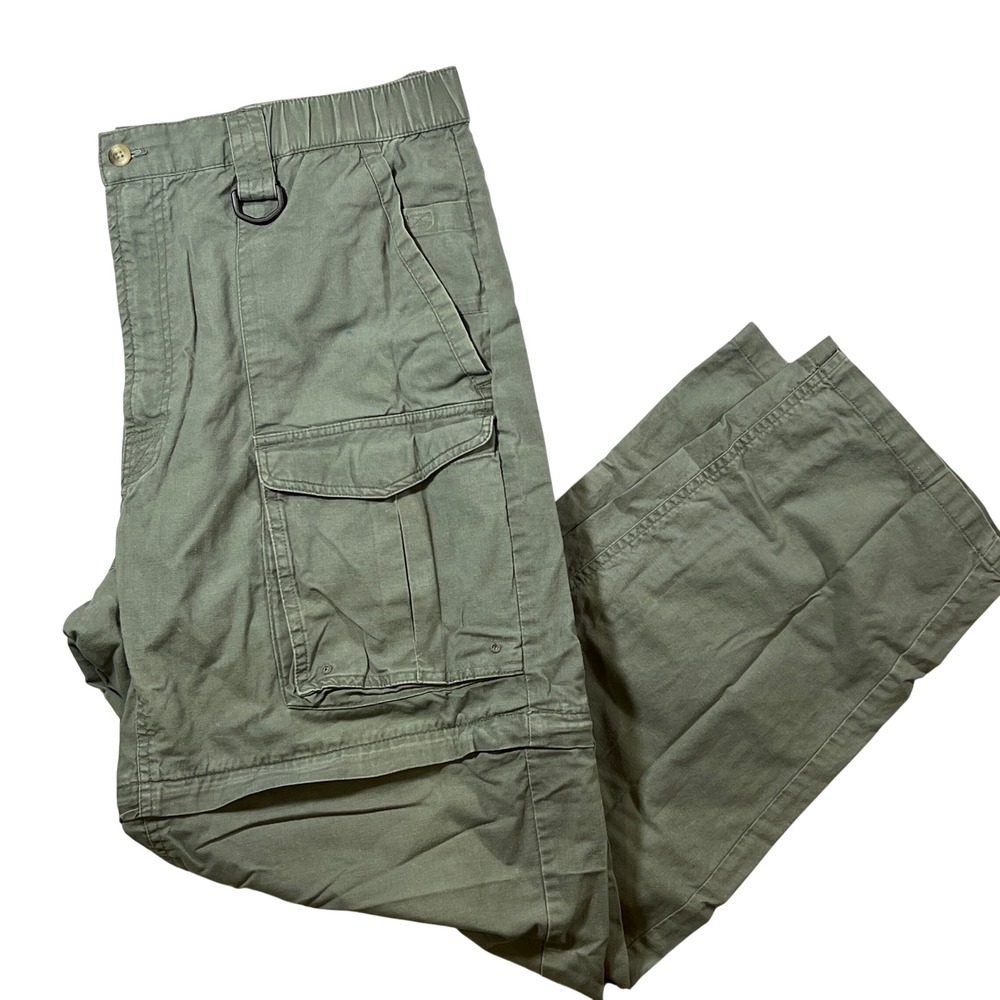 Columbia Convertible Cargo Pants Men 36x32 Green Gorpcore Hiking Utility Outdoor